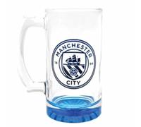 MANCHESTER CITY FC Coloured Base Stein Glass