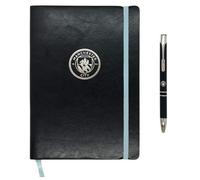 Manchester City Fc Crest A5 Notebook & Pen Black (One Size)