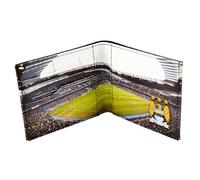 Manchester City FC Men's Official Football Stadium Leather Wallet in Black Manchester City FC Black One Size
