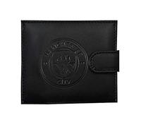 Manchester City FC Mens RFID Embossed Leather Wallet (One Size) (Black)