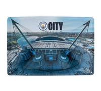 Manchester City Fc Metal Stadium Sign (Pack Of 2) Multicoloured (One Size)