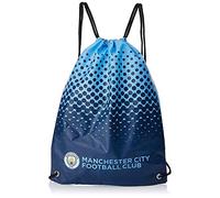 Manchester City FC Official Fade Football Crest Drawstring Sports/Gym Bag (One Size) (Blue/Navy)