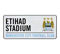Manchester City FC Official Football Crest Street Sign (One Size) (White/Blue)