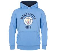 MANCHESTER CITY FC Official Football Gift Boys Fleece Graphic Hoody Sky 8-9 Years