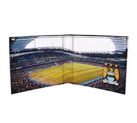 Manchester City FC Official Football Gift Embossed Crest Stadium Wallet Black