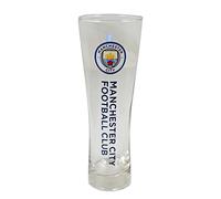 Manchester City FC Official Wordmark Football Crest Design Peroni Pint Glass (One Size) (Clear)