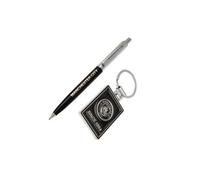 Manchester City Fc Pen And Keyring Set Black/silver (One Size)