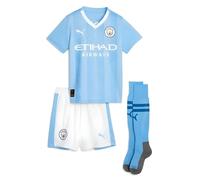 Manchester City FC Personalised 2023 2024 Man City Home Mini Kit in Blue | Size: 2-3 Years Manchester City FC Blue 2-3 Years