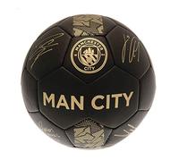 Manchester City FC Phantom Signature Soccer Ball (1) (Matt Black/Gold), Matt Black/Gold, 1