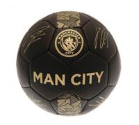 Manchester City Fc Phantom Signature Football Matt Black/gold (1)