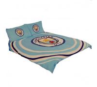 Manchester City Fc Pulse Double Duvet Set Sky Blue (One Size)