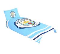 Manchester City Fc Pulse Single Duvet Set Blue/white (One Size)