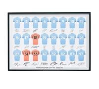 Manchester City FC Signed 2024-25 Team Poster Print Autographed By Full Squad, Manchester City Gifts A4 Print Only
