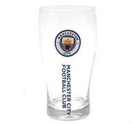 Manchester City FC Tulip Pint Glass (One Size) (Clear/Blue)