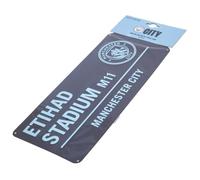 MANCHESTER CITY FC Two Tone Street Sign (One Size) (Dark Blue/Light Blue)