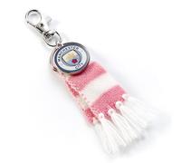 The Carat Shop Manchester City Football Club Pink Scarf and Logo Charm Backpack Hanger