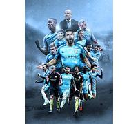 Manchester City Football Club Sport Picture Poster Wall Art Print A4