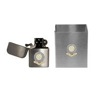 Manchester City football club stormproof petrol lighter and metal cigarette packet cover