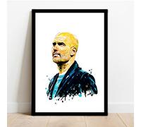 Manchester City - Man City - PEP Guardiola Framed Art Print