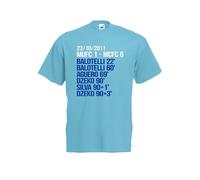 Manchester City Men's 2012 6-1 Winners T-Shirt in Blue | Size: 2XL Manchester City Blue 2XL