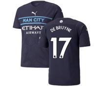 Manchester City Men's 2021 2022 Man City Third Shirt DE BRUYNE 17 in Navy | Size: Medium Manchester City Navy M