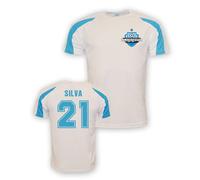 Manchester City Men's David Silva Sports Training Jersey in White | Size: Large Manchester City White L