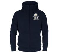 MANCHESTER CITY Mens Hoody Zip Fleece Official Football Gift