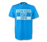 Manchester City Men's Sergio Aguero Legend Tee in Light Blue | Size: Small Manchester City Light Blue S