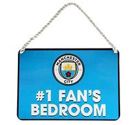 Manchester City No.1 Fan Metal Bedroom Sign (16cm x 11cm)