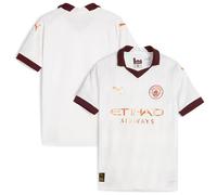 PUMA Manchester City 23/24 Away Jersey Youth, White/Aubergine, size 5-6 Youth