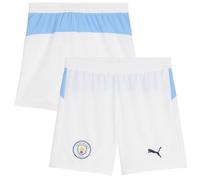 Manchester City Puma Football Home Shorts Youth 2025-26 White