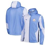 PUMA Mens Manchester City Pre Match Woven Jacket Adults Blue/Silver S