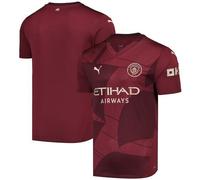 Puma Manchester City 3rd Mens Short Sleeve Jersey 2024/2025 Colour: Burgundy, Size: Large