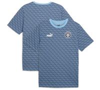 Manchester City Puma FtblCulture AOP T Shirt - Blue