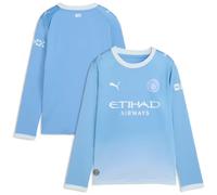 Manchester City Football Shirt Home 2026-27 Long Sleeve Puma Blue Kids