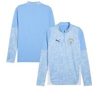 PUMA Manchester City FC Men's Training 1/4 Zip Top Longsleeve Tee 25/26, Blue (Team Light Blue x White), m