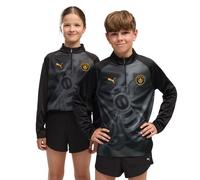 Manchester City Puma Warm Up 1/4 Zip Top - Black - Kids