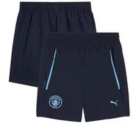 Manchester City Puma Football Shorts Adult Navy