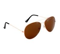 MANCHESTER CITY Unisex Retro Pilot Sunglasses Gold Frame Brown Lens Classic Mens Womens Round Retro 80s