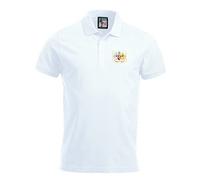 Manchester CTY. 1940s Retro Football Polo Embroidered Logo White