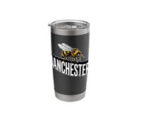 Manchester England 3D Bee Ornate Print Stainless Steel Insulated Tumbler