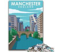 Manchester England Art Puzzles 2000 Pieces for Teenagers, Suitable for Ages 14 And Up Family Fun It Is Ideal As A Gift for The Whole Family 2000pcs(70x100cm)