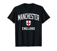 Manchester England Flag Patriot Shield T-Shirt