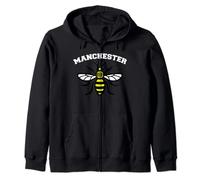 Manchester England Honey Bee worker Symbol Gift Zip Hoodie