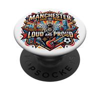Manchester England Lancashire Born Bred PopSockets Adhesive PopGrip