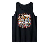 Manchester England Lancashire Born Bred Tank Top