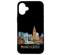 Manchester England Travel Souvenir City Landmark Gift Case for iPhone 16 Plus