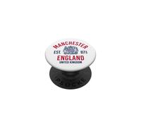 Manchester England United Kingdom Est. 87AD Red and Blue PopSockets Adhesive PopGrip