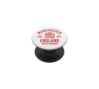 Manchester England United Kingdom Est. 87AD Red PopSockets Adhesive PopGrip