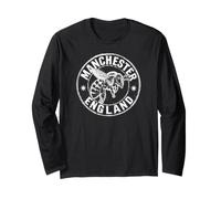 Manchester England Zine Ink Bee Round Long Sleeve T-Shirt